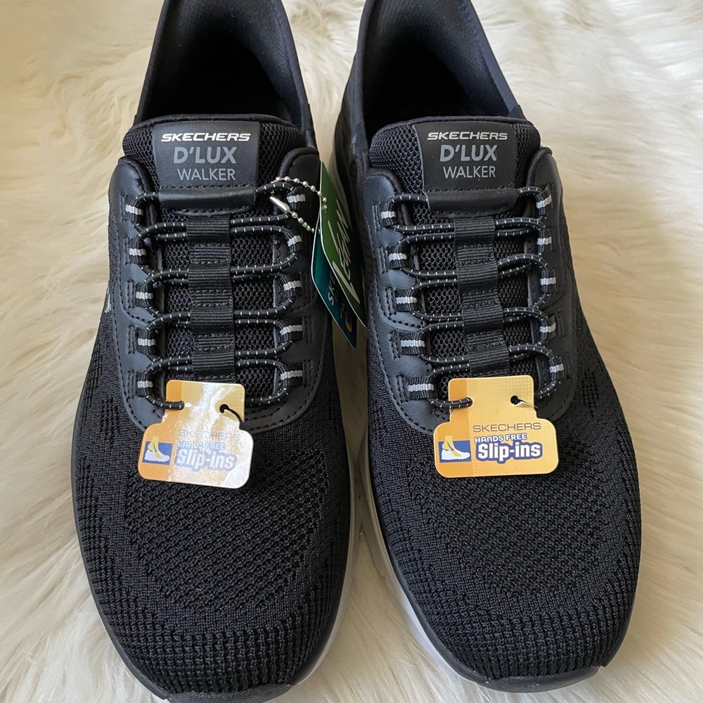 Skechers Men's D'LUX Walker Black Shoes